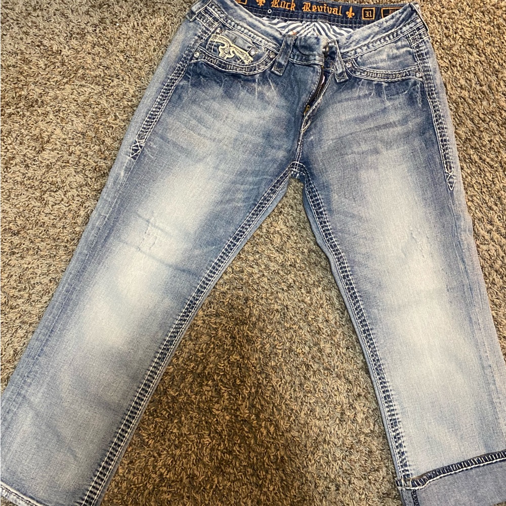 Rick Revival crop jeans women size 31 Ella capri